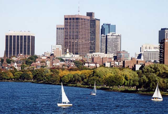 Boston  -  October 2003  -  Government Center and Financial District from Harvard Bridge - No 1