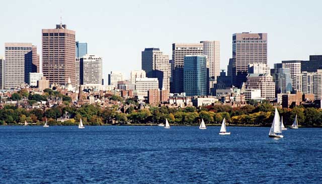 Boston  -  October 2003  -  Boston from Harvard Bridge - No 2