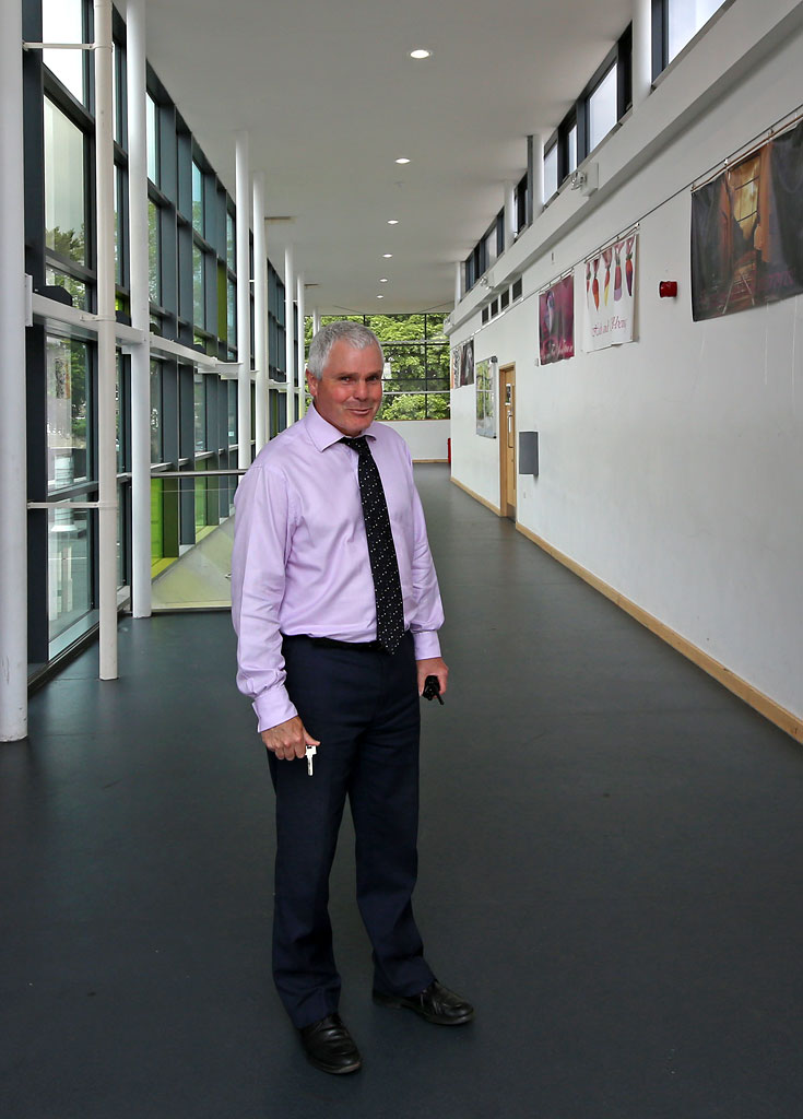 St Bede's Grammar School, Heaton, Bradford, 2013  -  Deputy Headteacher, Nick Parker, in the new wing