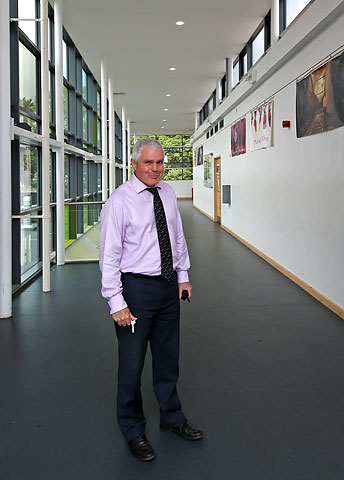 St Bede's Grammar School, Heaton, Bradford, 2013 - Deputy Headteacher, Nick Parker, in the new wing