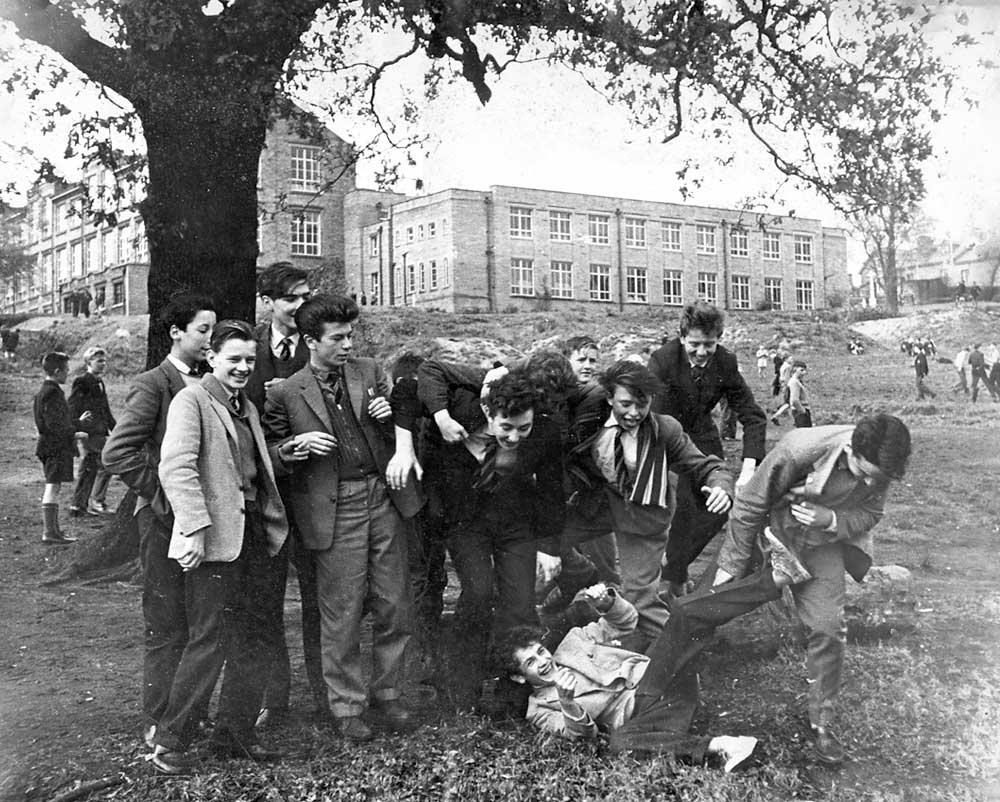 My Photos -  St Bede's Grammar School  -  Enlargement of a Group falling  -  1962