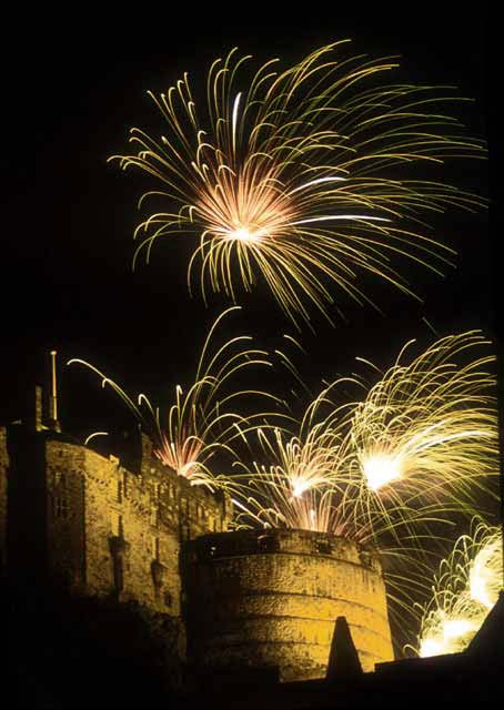 Edinburgh Castle and Fireworks 