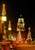 Christmas Trees in George Street and Charlotte Square  -  Edinburgh December 2003