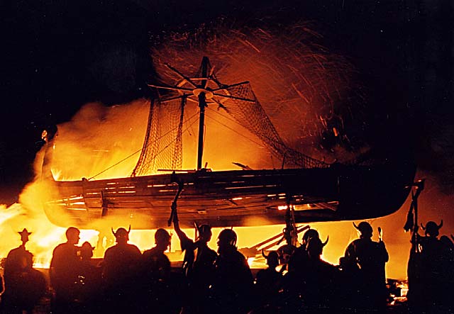 Bonfire on Calton Hill  -  29 December 2003