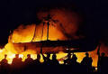 Picture derived from a photograph of Bonfire on Calton Hill  -  29 December 2003