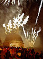 Picture derived from a photograph of Fireworks on Calton Hill  -  29 December 2003