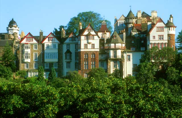 Ramsay Garden  -  Summer Evening  -  Photograph taken June 1995