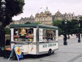 Ice Cream Stall outside the National Galleries at the foot of the Mound