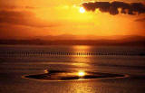 Sunset over Silverknowes Beach, Edinburgh