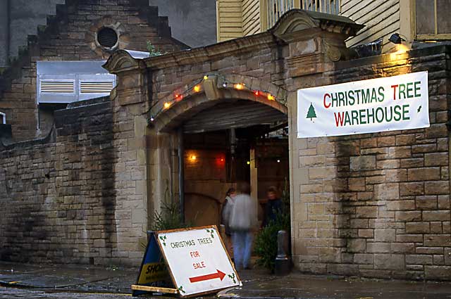 Christmas Tree Warehouse at Canonmills  -  December 1991