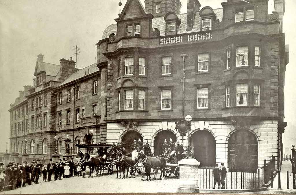 Lauriston Place Fire Station   -   Copy of an old photograph hanging on the wall of the offices at Lauriston Place Fire Station  -  Large photo