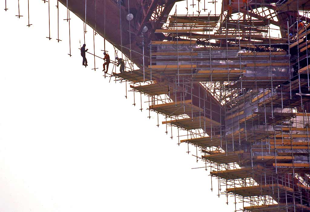 The Forth Bridge  -  Scaffolders at Work