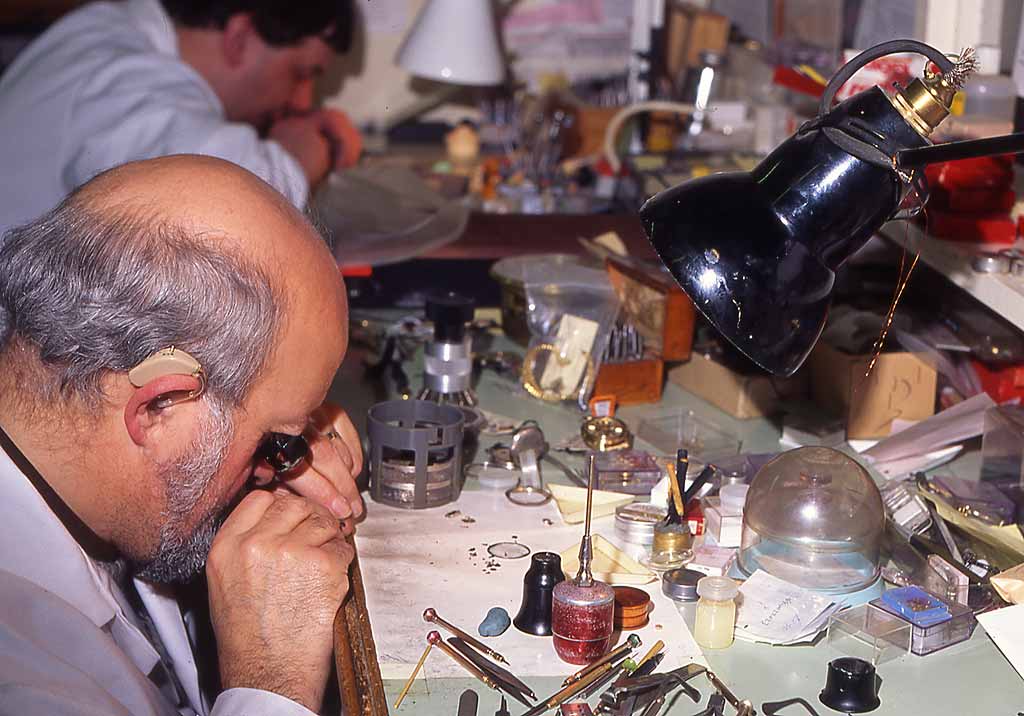 Ritchie watch and clock repairs below the shop at 54 Broughton Street