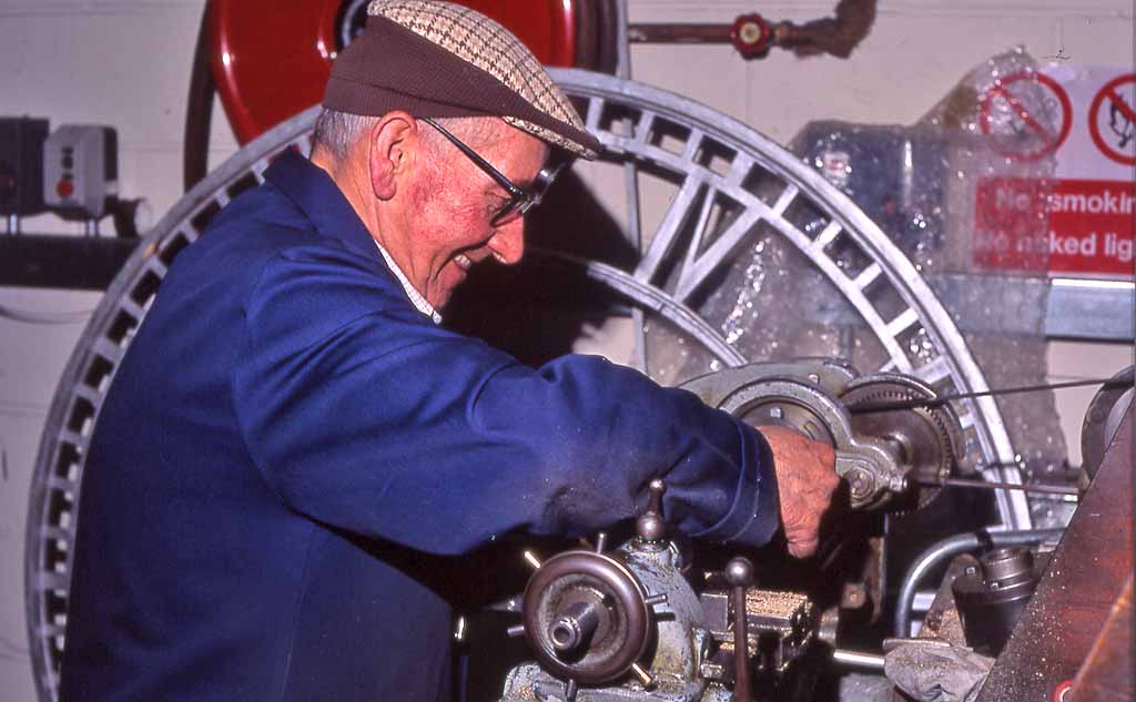 James Ritchie & Son  -  Repairing public clocks in the workshop at Livingston