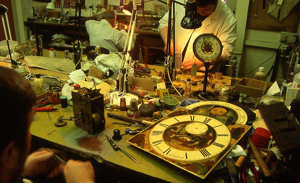 Ritchie watch and clock repairs below the shop at 54 Broughton Street