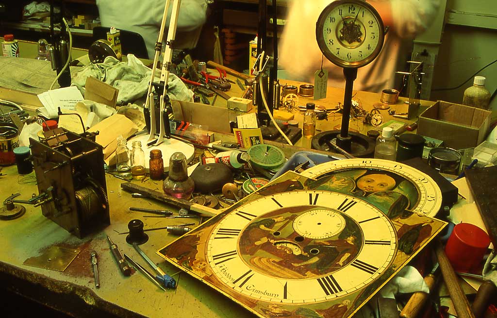 Ritchie watch and clock repairs below the shop at 54 Broughton Street