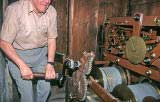 The clockwinder, winding the clock at St ANdrew's & St George's Church