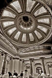 Workers behind the counter, under the dome, in the Royal Bank of Scotland's office at 14 George Street