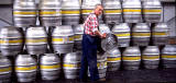 Scotttish & Newcastle Brewery, Fopuntainbridge  -  Stacking the Kegs  -  Sep 1992