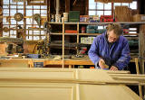 Mike working at Stark Buillding Services Ltd  -  a joinery workshop at Spylaw Street, Colinton  -  February 2013