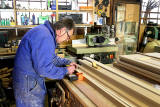 Mike working at Stark Buillding Services Ltd  -  a joinery workshop at Spylaw Street, Colinton  -  February 2013