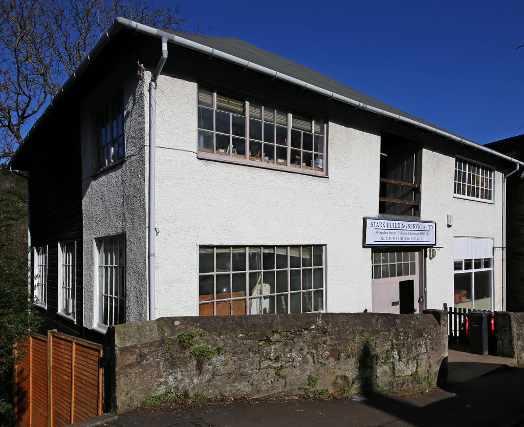 Stark Buillding Services Ltd  -  a joinery workshop at Spylaw Street, Colinton  -  March 2013