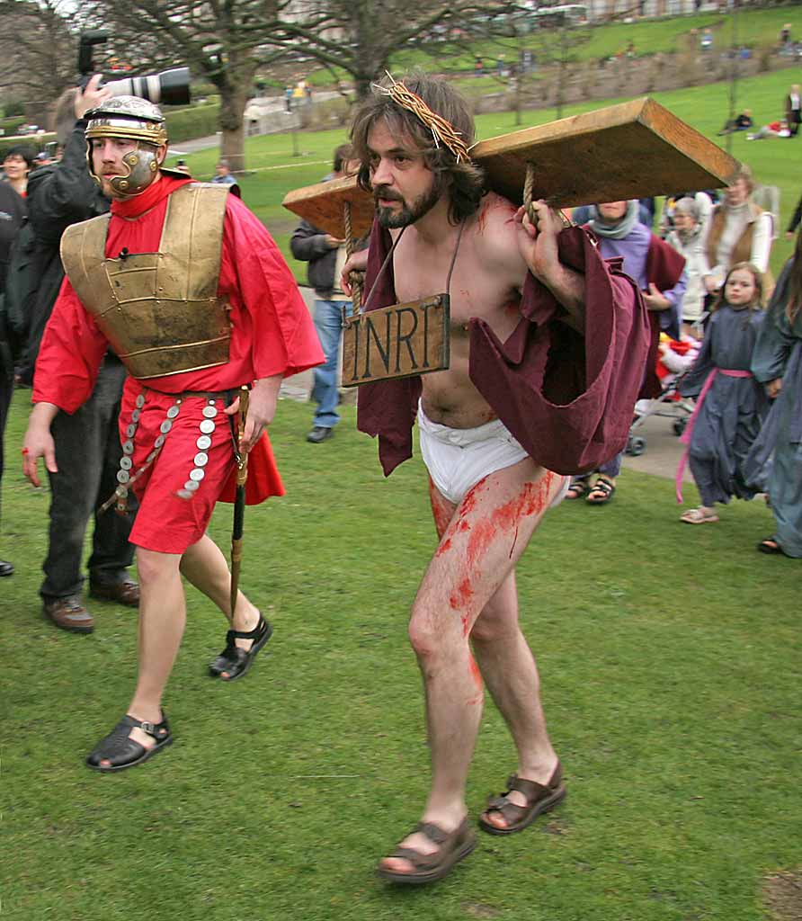 Easter Play  -  Princes Street Gardens, Edinburgh  -  Garden of Gethsemane  -  April 2006