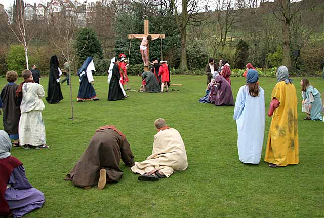 Easter Play  -  Princes Street Gardens, Edinburgh  -  The Crucifixion  -  April 2006
