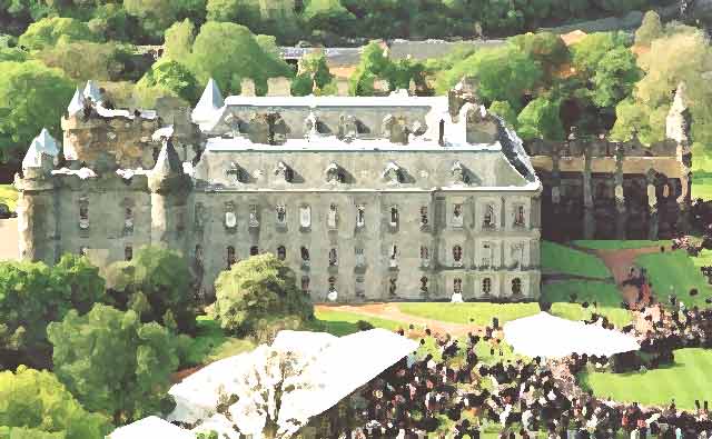 Photograph by Peter Stubbs  -  Edinburgh  -  May 2002  -  Holyrood Palace and Abbey