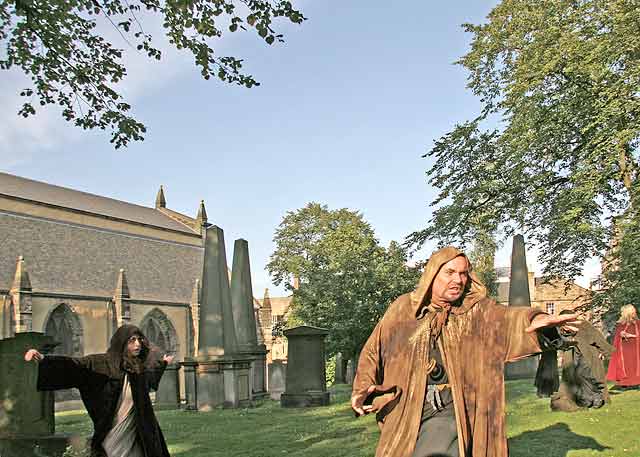 A scene from Frantic Redhead Productions' performance of 'Macbeth' - Edinburgh Fringe Festival, August 2007