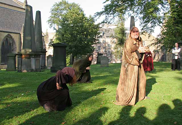 A scene from Frantic Redhead Productions' performance of 'Macbeth' - Edinburgh Fringe Festival, August 2007
