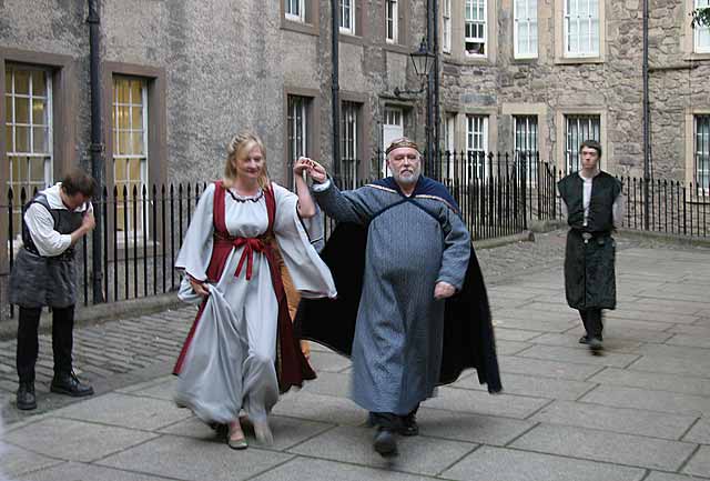 A scene from Frantic Redhead Productions' performance of 'Macbeth' - Edinburgh Fringe Festival, August 2007