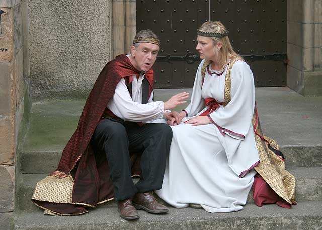 A scene from Frantic Redhead Productions' performance of 'Macbeth' - Edinburgh Fringe Festival, August 2007