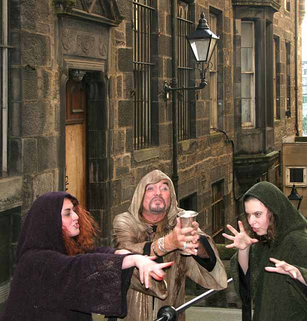 A scene from Frantic Redhead Productions' performance of 'Macbeth' - Edinburgh Fringe Festival, August 2007