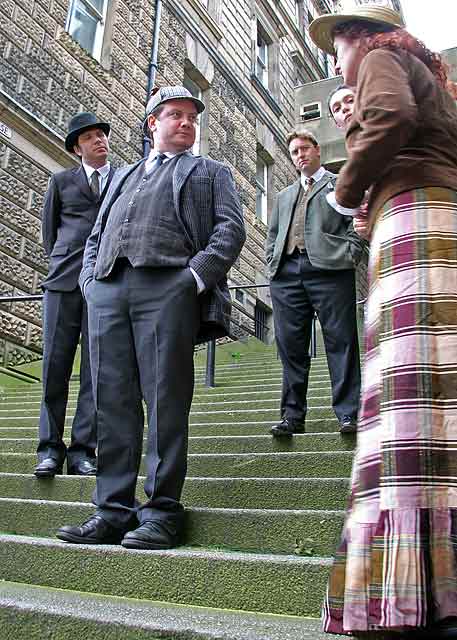 A scene from Frantic Redhead Productions' play 'Murder in the Gardens' - Edinburgh Fringe Festival, August 2007