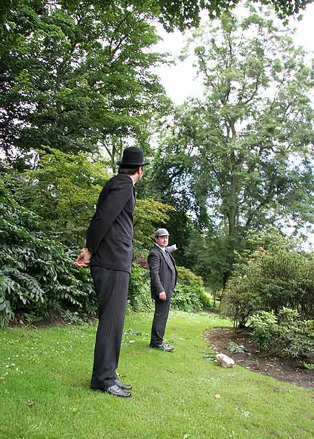 A scene from Frantic Redhead Productions' play 'Murder in the Gardens' - Edinburgh Fringe Festival, August 2007