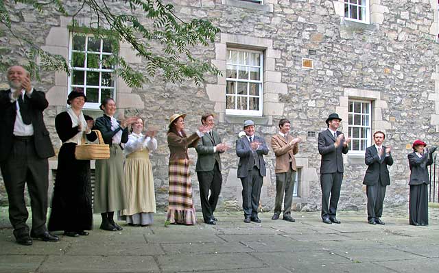 A scene from Frantic Redhead Productions' play 'Murder in the Gardens' - Edinburgh Fringe Festival, August 2007