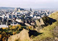 Photograph by Peter Stubbs  -  Edinburgh  -  November 2002  -  View from the slopes of Arthur's Seat in Queen's Park  -  looking to the north-west across the Old Town of Edinburgh towards Edinburgh Castle