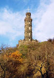 Photograph by Peter Stubbs  -  Edinburgh  -  November 2002  -  Nelson's Monument on Calton Hill