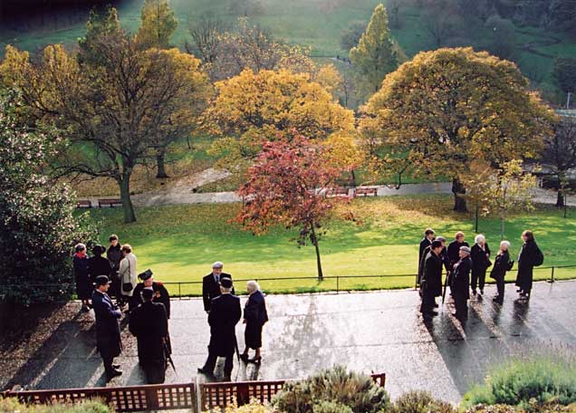 Photograph by Peter Stubbs  -  Edinburgh  -  November 2002  -  Remembrance Day in East Princes Street Gardens