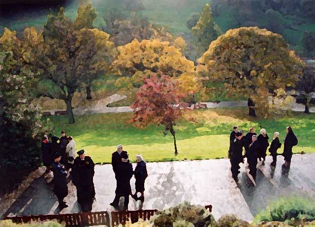 Photograph by Peter Stubbs  -  Edinburgh  -  November 2002  -  Remembrance Day in East Princes Street Gardens