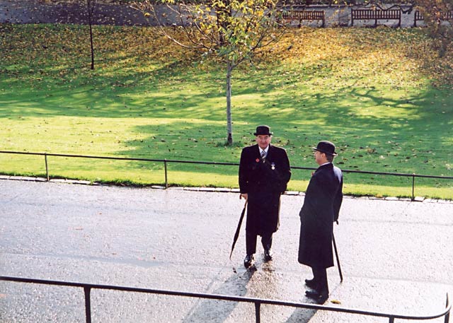 Photograph by Peter Stubbs  -  Edinburgh  -  November 2002  -  Remembrance Day in Princes Street Gardens