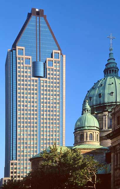 Montreal Skyscraper and church