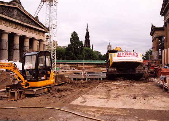 National Galleries  -   Excavation work for the Playfair Project   -  7 August 2002