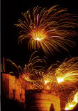 Christmas Card produced by Amsterdam Branch of Bank of Scotland, featuring one of my photos of fireworks at Edinburgh Castle, taken from the Grassmarket