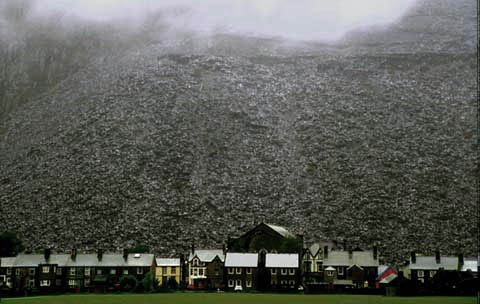 Wales  -  Blaenau Ffestiniog  -  with a backdrop of slate