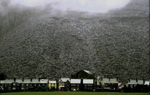 Wales  -  Blaenau Ffestiniog  -  with a backdrop of slate