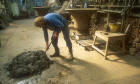 Whitechapel Bell Foundry  -  Mixing the Ingredients for the Mould