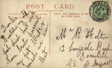 The back of a postcard by an unidentified publisher  -  Cook's Balmoral Hotel, Portobello