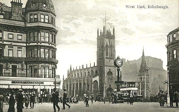 Postcard by an unidentified publisher  -  Princes Street, West End